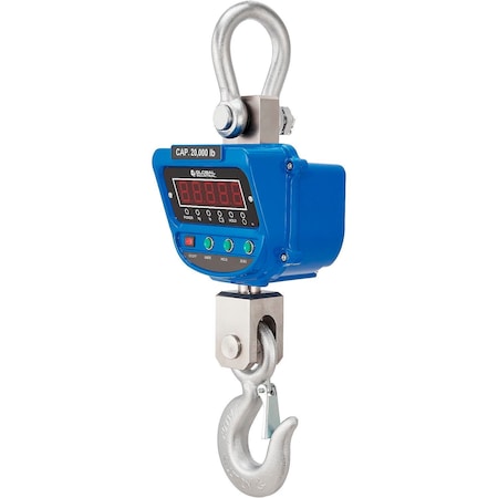 Global Industrial Heavy-Duty LED Digital Crane Scale w/ Remote, 20,000 lb x 10 lb 412653